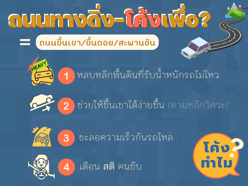 ถนนทางดิ่งจะโค้งทำไม?