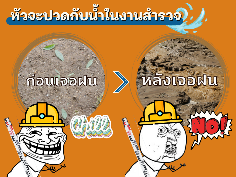 หัวจะปวดกับน้ำในงานสำรวจ